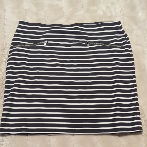 a.n.a Dresses & Skirts - a.n.a Black and White Striped Pencil Skirt
